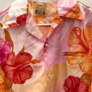 Vintage Hawaiian Shirt Pink